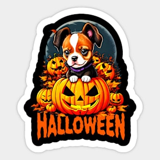 Halloween vampire puppy dog Sticker